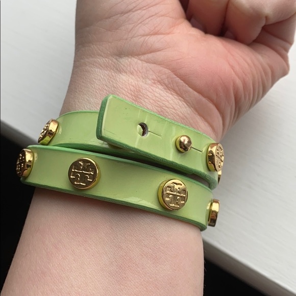 Tory Burch Patent Leather Wrap Bracelet - Picture 6 of 7